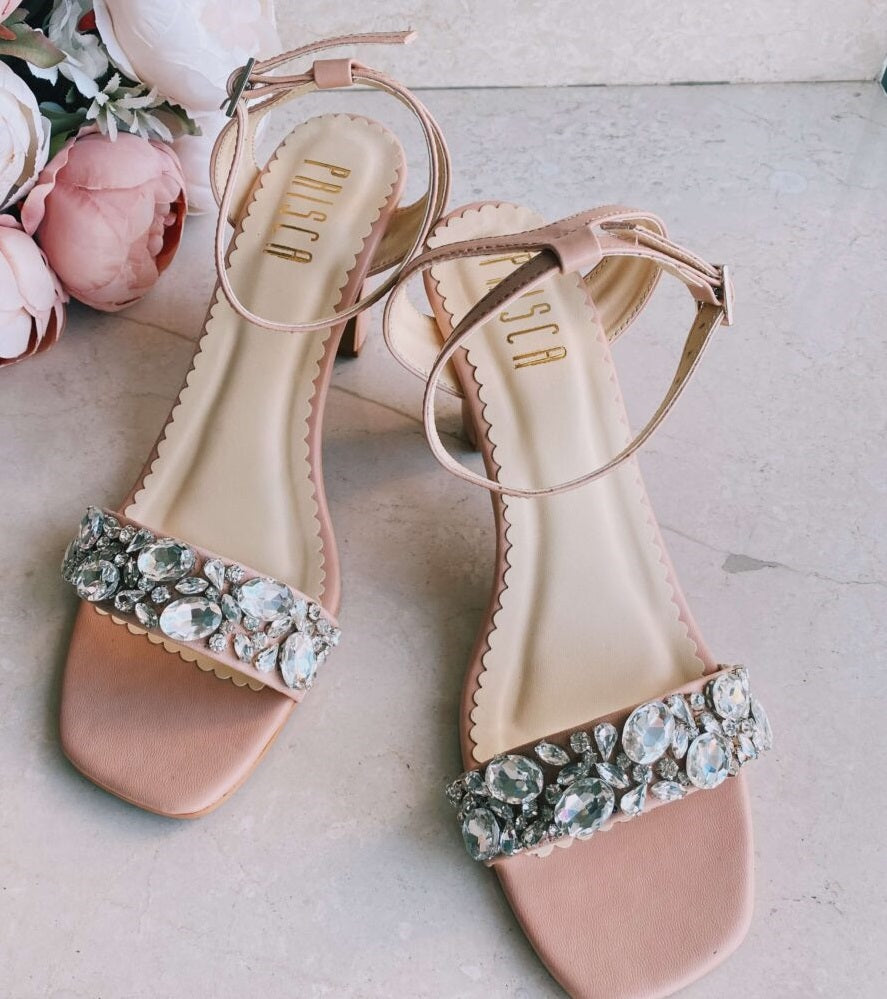 Buy Wedding Shoes High Heels for Bride Silver Bridal Sandal Shoes Wedge  Handmade Sandals Bridal Heels for Wedding Sandals Heel Bridesmaid Shoes  Online in India - Etsy